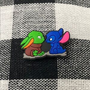 Baby Yoda and Stitch Croc Charms Jibbitz Cute Gift Star Wars Disney Collab
